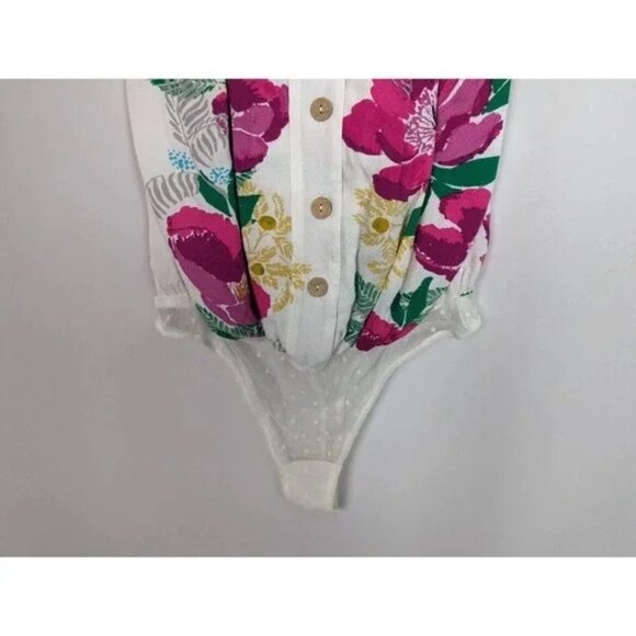 NWT! FREE PEOPLE Intimately 'Off Shore' Floral Halter Bodysuit - Picture 9 of 9